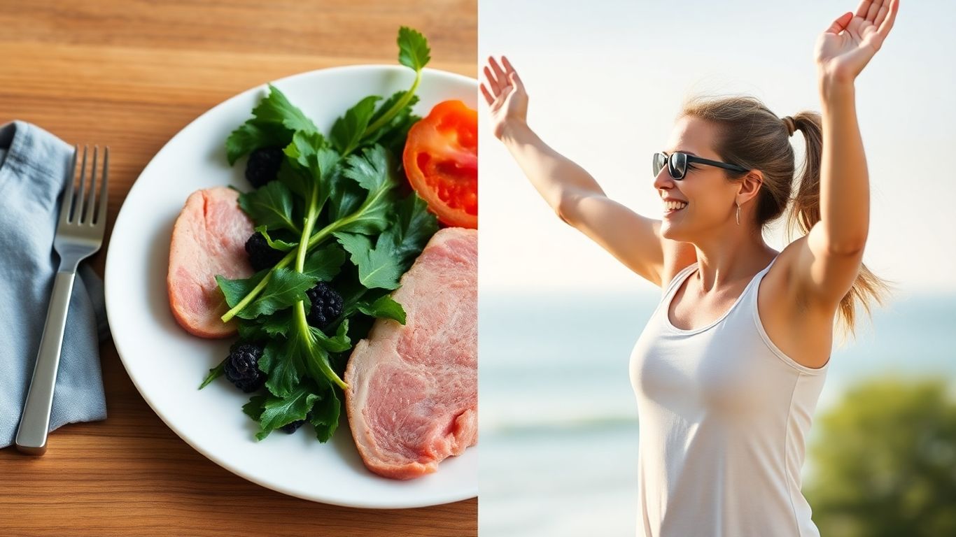 Low carb foods and healthy person